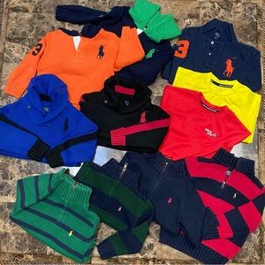 Boys Ralph Lauren Sweater Lot, Like New condition sizes vary 24mo, 2T, 3T